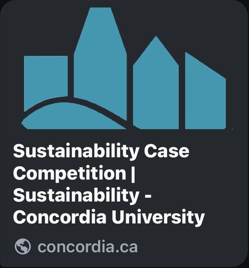 Concordia University event page: Sustainability Case Competition